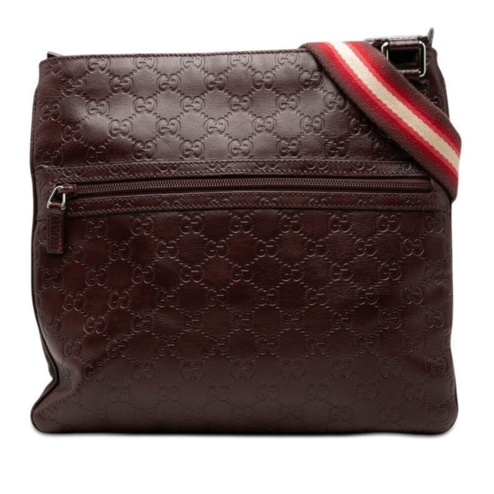 Gucci Guccissima Shoulder Bag Dark Brown